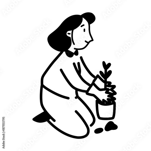 Simple Shirt Line Art Illustration, Minimalist Clothing Vector Icon, Casual Apparel Outline Artwork, Basic Fashion and Wardrobe Concept