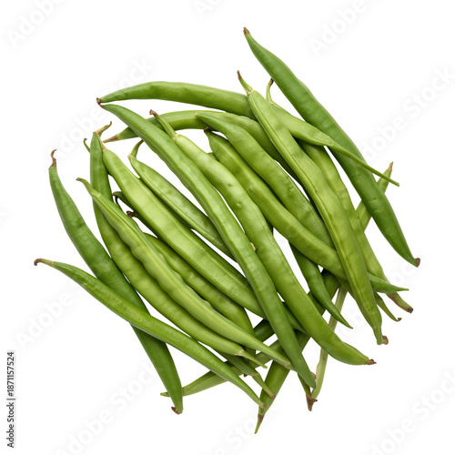 Pile of Fresh Green Beans, Ingredient for Healthy Diet and Cuisine
