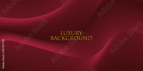Contemporary technology cover design set. Luxury background with red line pattern (guilloche curves). Premium vector tech backdrop for business layout, digital certificate, formal brochure template
