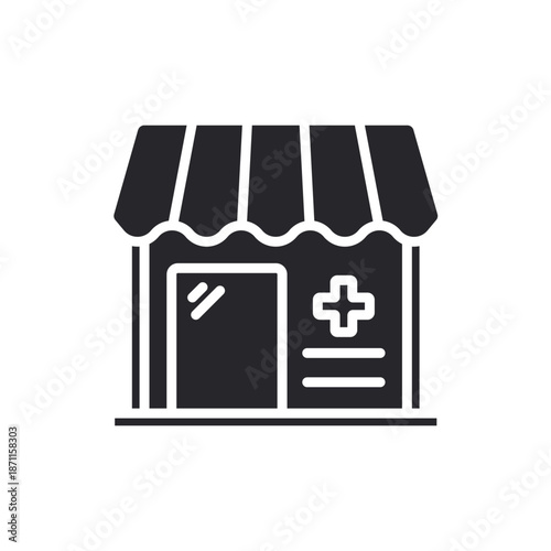 pharmacy icons outline and Flat Style,transparent background
