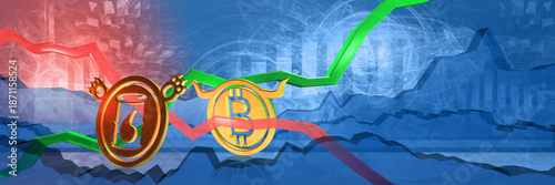Bilde på lerret crude oil stock prices drop in btc
