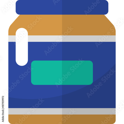 Flat icon of a jar