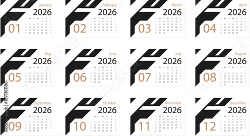 Calendar 2026.Tear-off calendar. Personal organizer