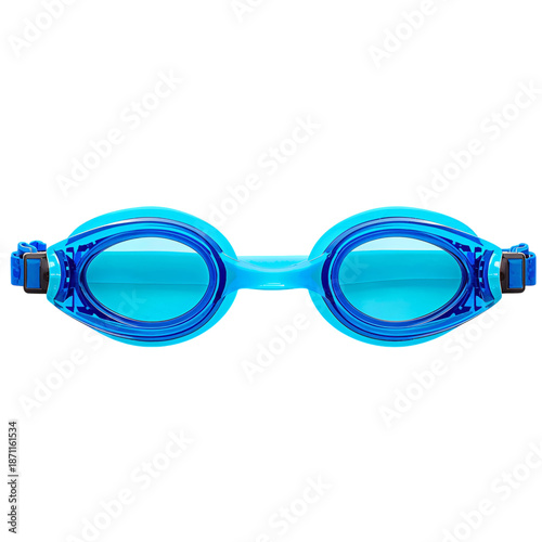 Fun Swimming Goggles in Bright Blue Color Ready for Action in the Water