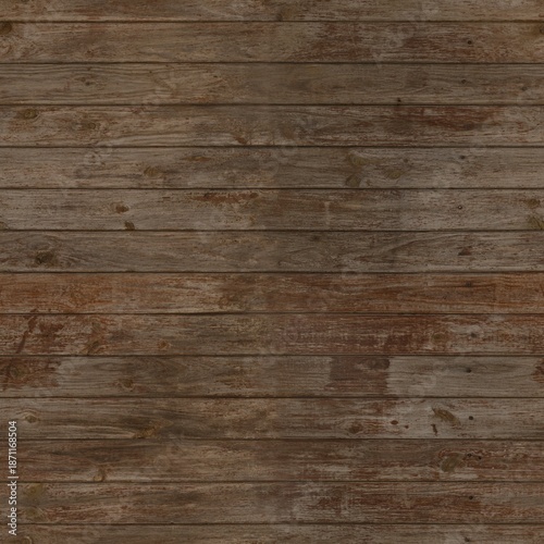 Quadro su tela Rustic Aged Brown Wooden Plank Horizontal Texture Background