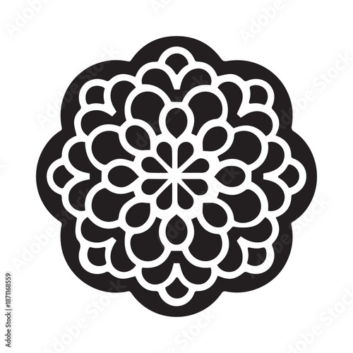 Decorative Floral Rosette Mandala