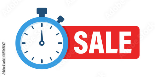 Stopwatch showing sale limited time offer promotion