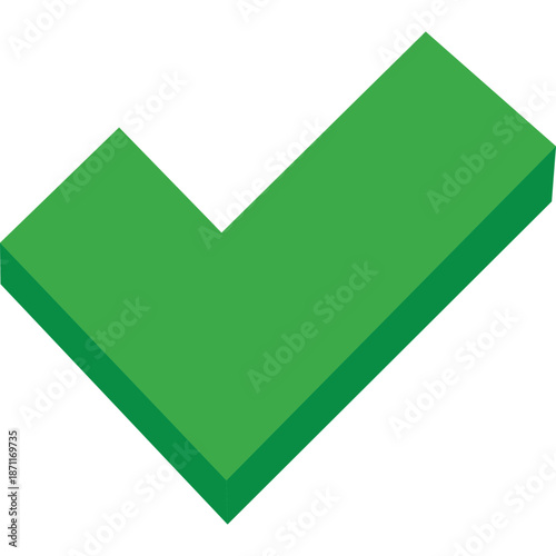Green 3D Check Mark Icon