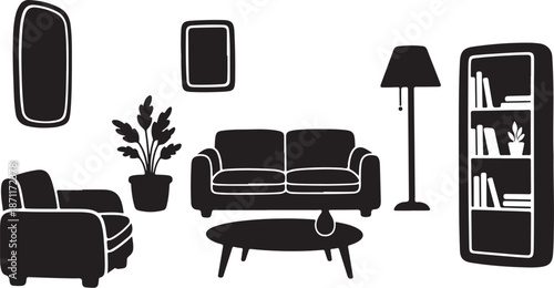 Modern living room interior design minimalist style