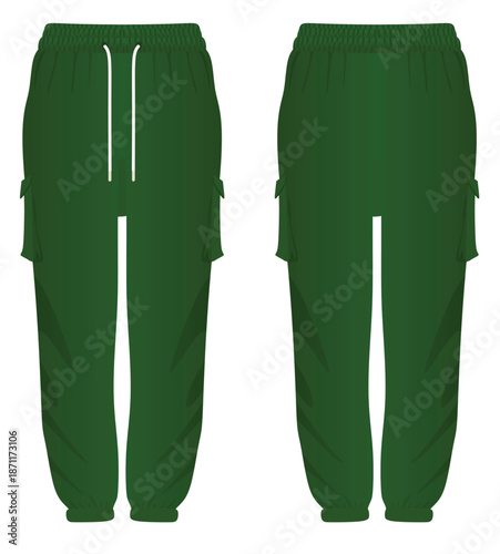 Green pants bottom. vector illustration	
