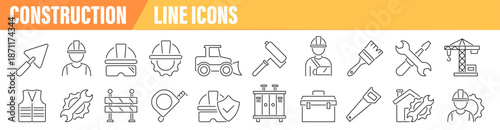 Construction Line Icon Set