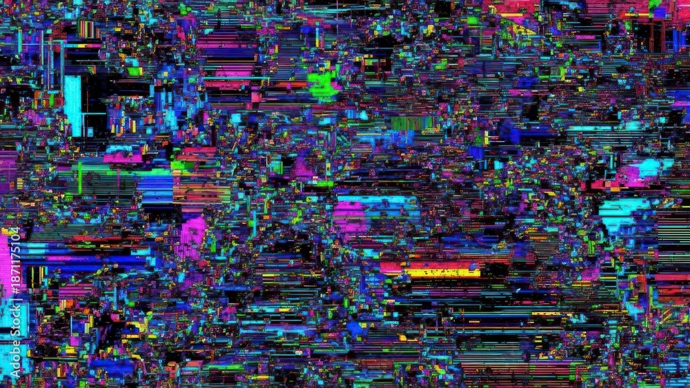Obraz premium Glitch effect