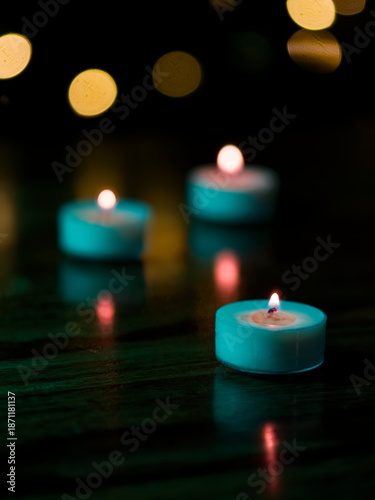 Candle lights with blurred background