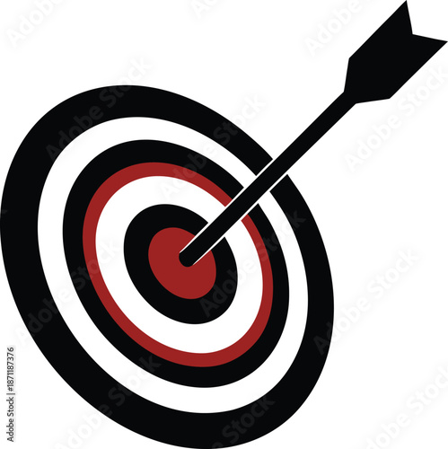 Strategic Business Target with an Arrow Slightly Off Center Indicating a Missed Goal