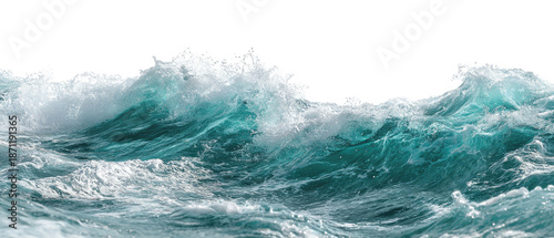 Powerful ocean waves crashing (2)