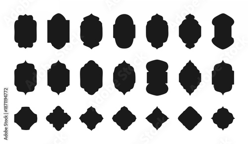 Islamic window shapes. Orient...