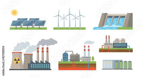 Energy sources production and electricity generation comparison
