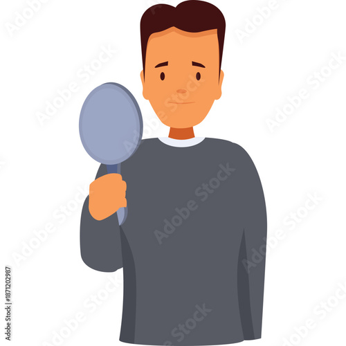 Man holding a magnifying glass