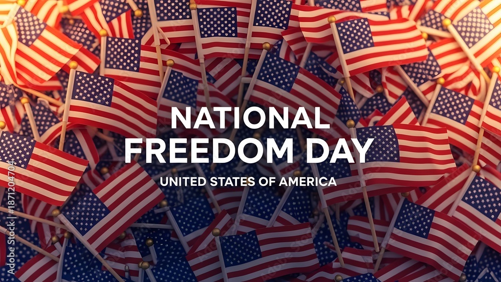 Fototapeta premium Celebrating national freedom day in the united states of america