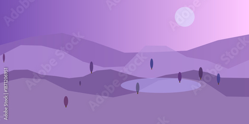 Serene twilight landscape