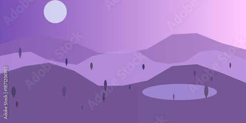 Serene twilight landscape