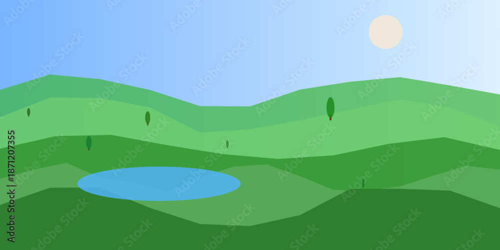 Obraz premium Serene mountain lake