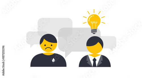 Teamwork, diverse thinking and problem-solving leading to bright ideas and innovative solutions