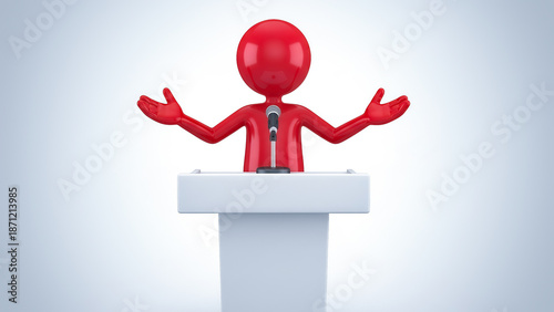3d man as a lecturer.