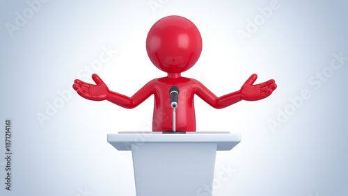 3d man as a lecturer .