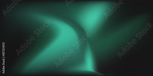 Abstract background Soft green light on dark background