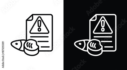 allergen Two-tone version in black and white background