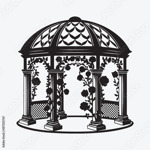 Vector illustration of a vintage golden birdcage lantern with birds symbolizing freedom and captivity