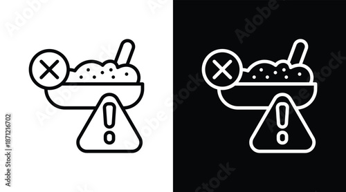 contamination Two-tone version in black and white background