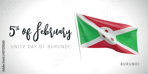 Burundi unity day vector banner, greeting card