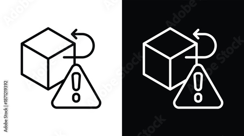 recall Two-tone version in black and white background