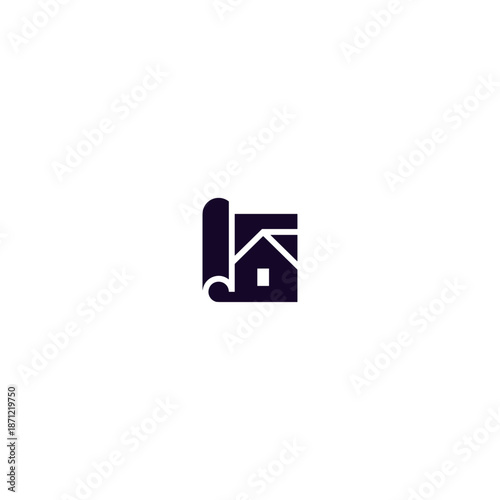 Home construction logo icon flat vector design