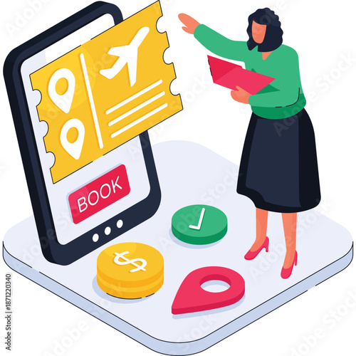 Online Flight Booking via Mobile App