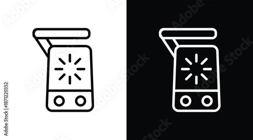 sterilization uv Two-tone version in black and white background