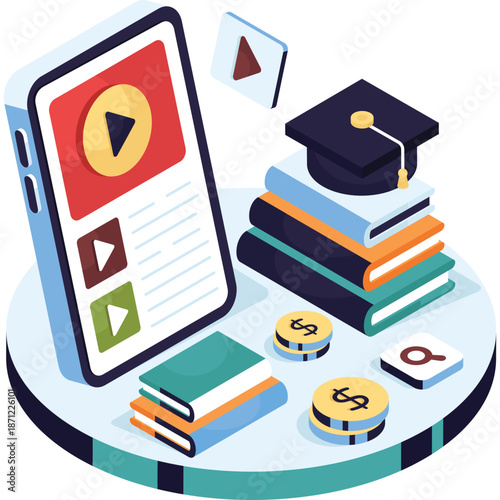 Online learning and education concept