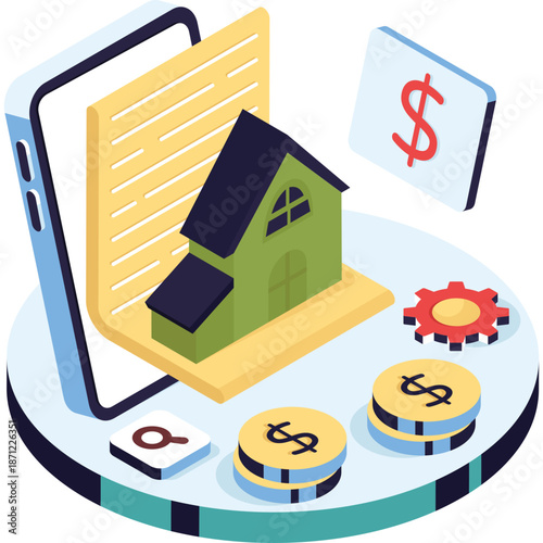 Online Real Estate Investment and Property Management Concept