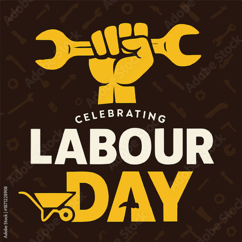 Celebrating labour day with symbolic tools and a powerful message of worker solidarity