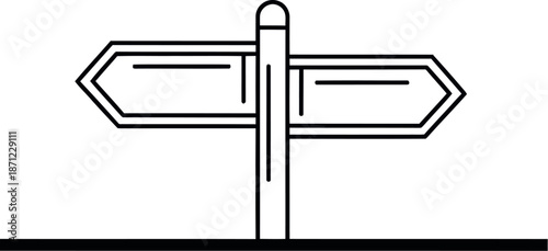 Crossroad sign indicating directions