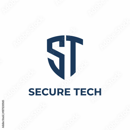 Professional shield logo featuring stylized ST letters for a cybersecurity technology firm