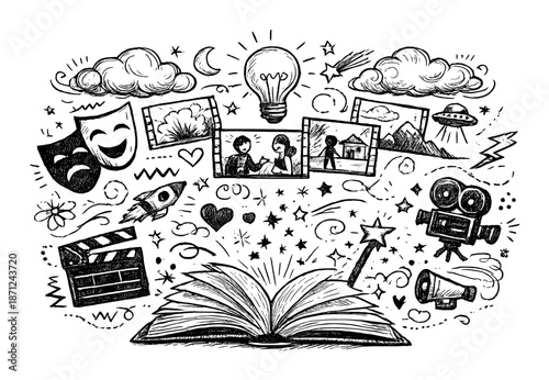 Creative exploration of storytelling through film and literature