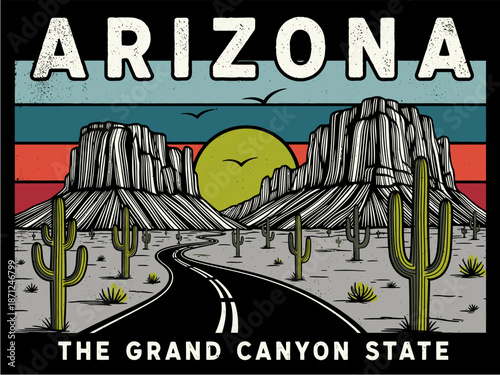 Arizona design for t-shirt prints, posters and other uses.