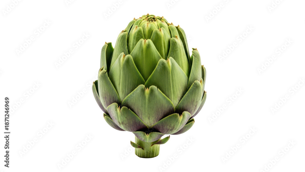 Obraz premium Fresh Artichoke Vegetable Isolated on Transparent Background PNG Cutout