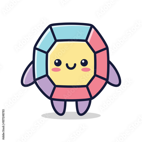 Adorable Cartoon Turtle Character Illustration