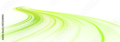 фотографія Neon green laser streaks flow along a futuristic city road