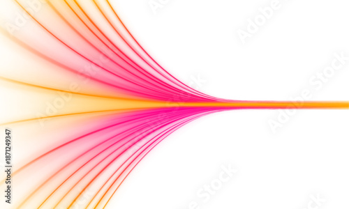 Neon red laser streaks flow along urban streets. Glowing energy swirls, motion lines, road and wave trail patterns highlight futuristic traffic speed. Vector illustration PNG.