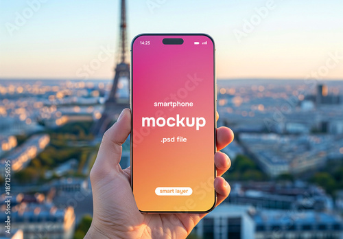 Travel concept smartphone mockup